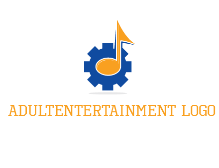 music note over gear logo