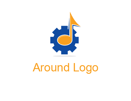 music note over gear logo