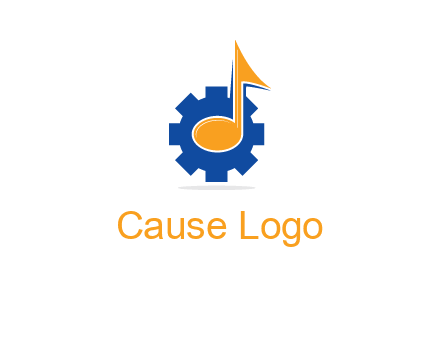music note over gear logo