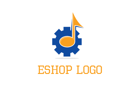 music note over gear logo