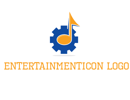 music note over gear logo