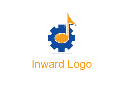 music note over gear logo