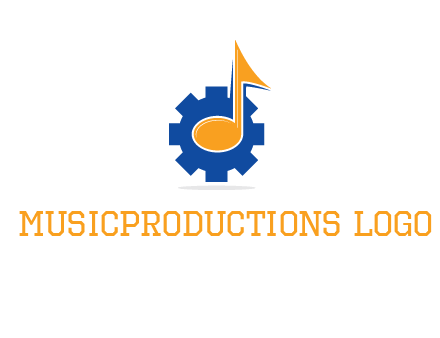 music note over gear logo