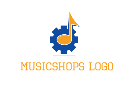 music note over gear logo