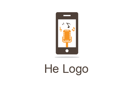 mic playing music in mobile graphic