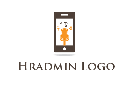 mic playing music in mobile graphic