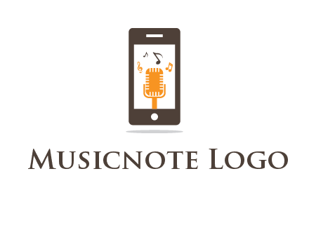 mic playing music in mobile graphic