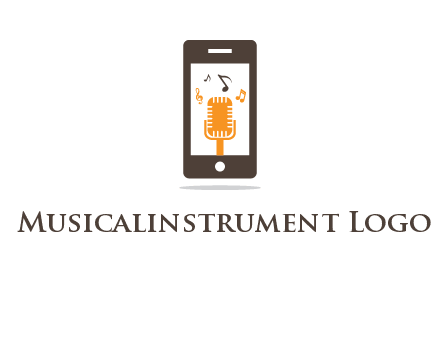 mic playing music in mobile graphic
