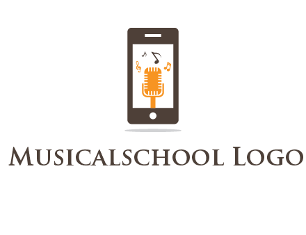 mic playing music in mobile graphic