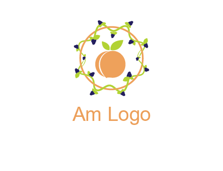 orange in circle with berries logo