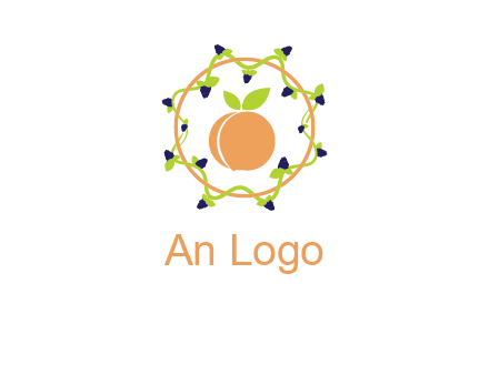 orange in circle with berries logo