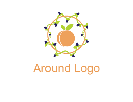 orange in circle with berries logo