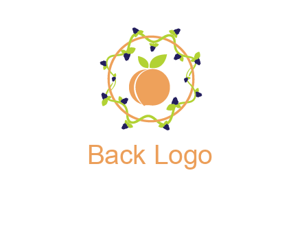 orange in circle with berries logo