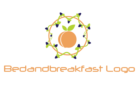 orange in circle with berries logo