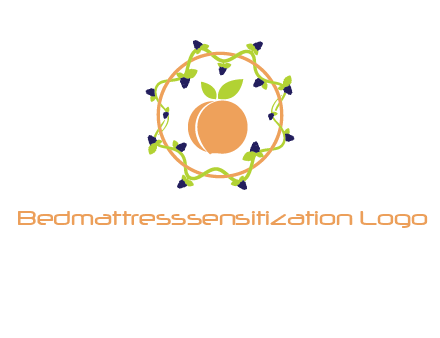 orange in circle with berries logo