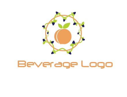 orange in circle with berries logo