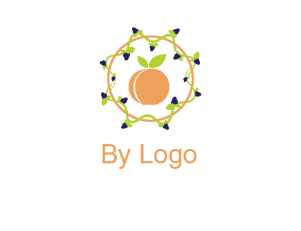 orange in circle with berries logo