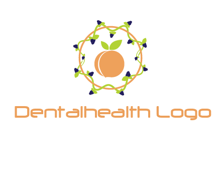 orange in circle with berries logo