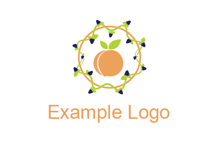 orange in circle with berries logo