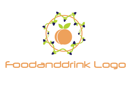 orange in circle with berries logo