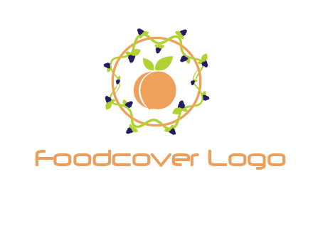 orange in circle with berries logo
