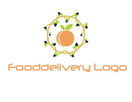 orange in circle with berries logo