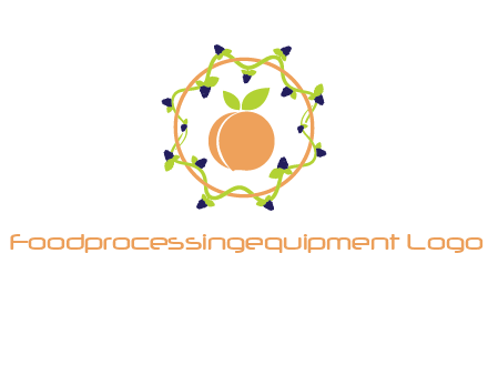 orange in circle with berries logo