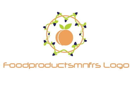 orange in circle with berries logo