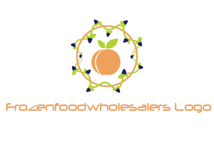 orange in circle with berries logo