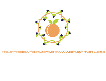 orange in circle with berries logo