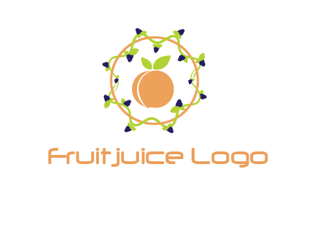 orange in circle with berries logo