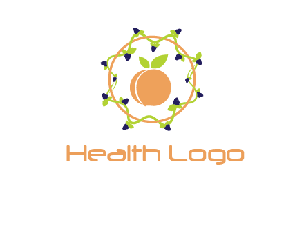 orange in circle with berries logo