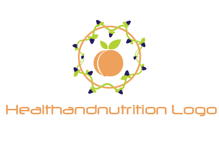 orange in circle with berries logo
