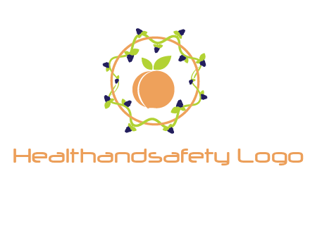orange in circle with berries logo