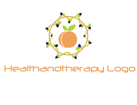 orange in circle with berries logo