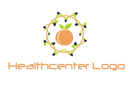 orange in circle with berries logo