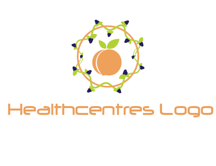 orange in circle with berries logo