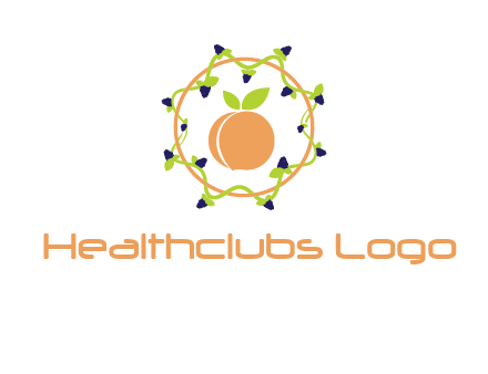 orange in circle with berries logo