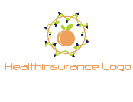 orange in circle with berries logo