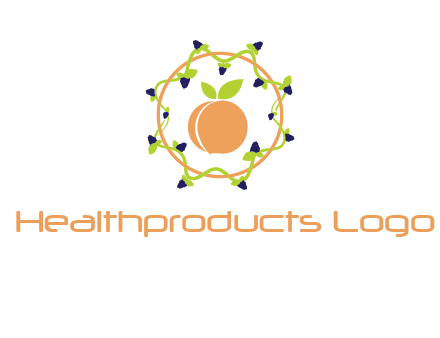 orange in circle with berries logo