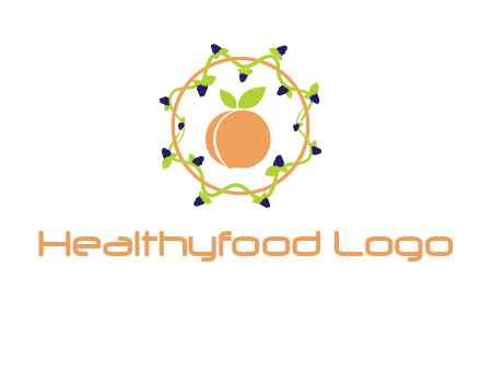 orange in circle with berries logo