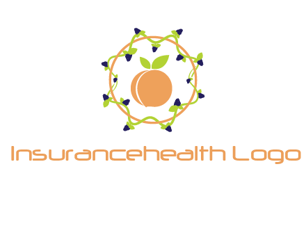 orange in circle with berries logo