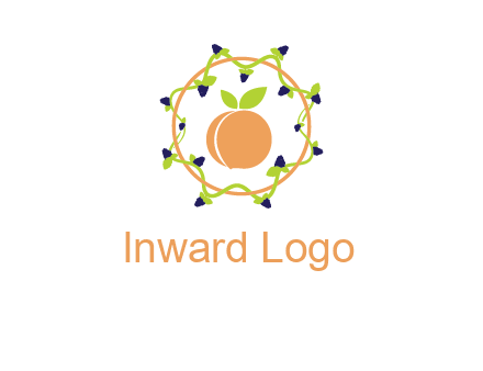 orange in circle with berries logo