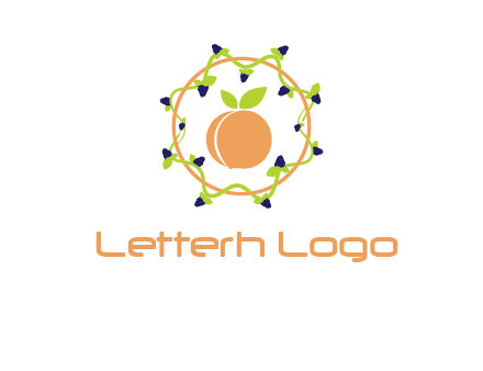 orange in circle with berries logo