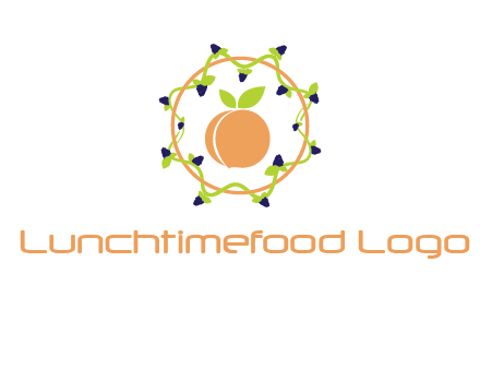 orange in circle with berries logo