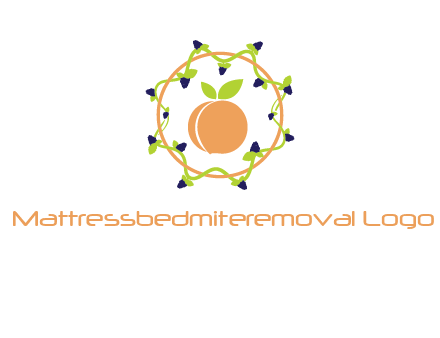 orange in circle with berries logo