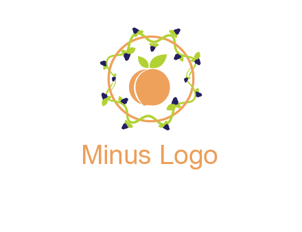 orange in circle with berries logo