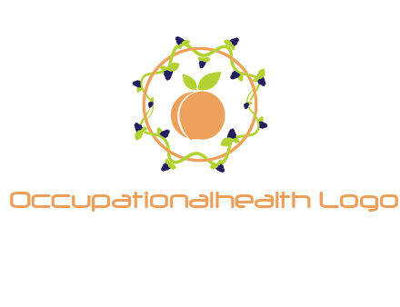 orange in circle with berries logo