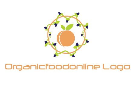 orange in circle with berries logo