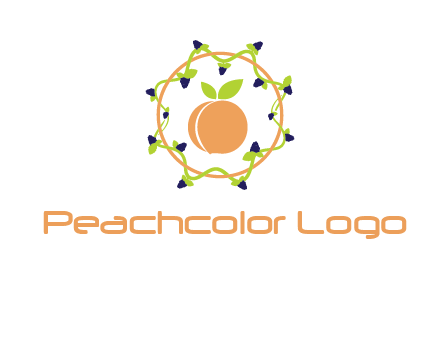 orange in circle with berries logo